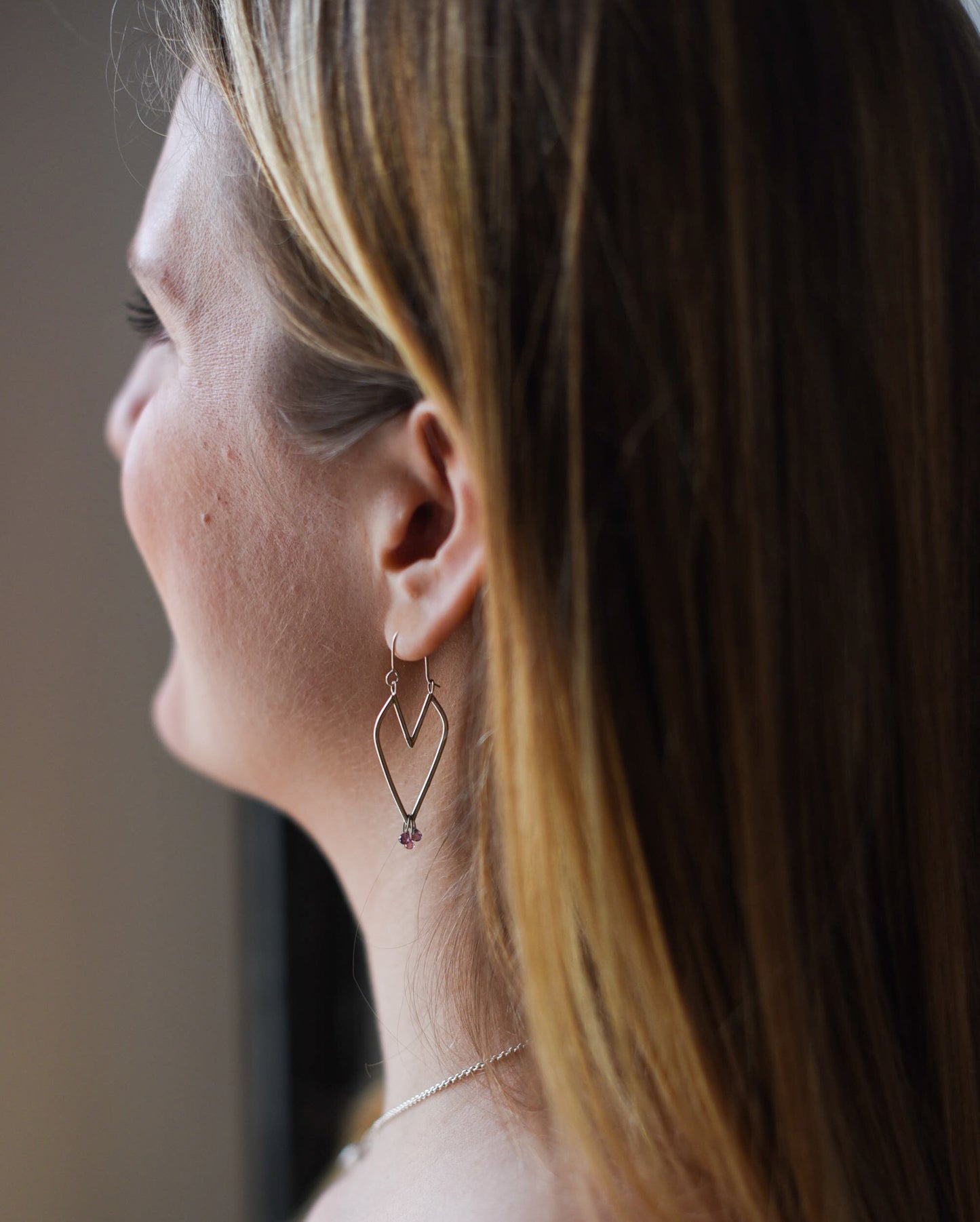 Rani Earrings with Purple Sapphires