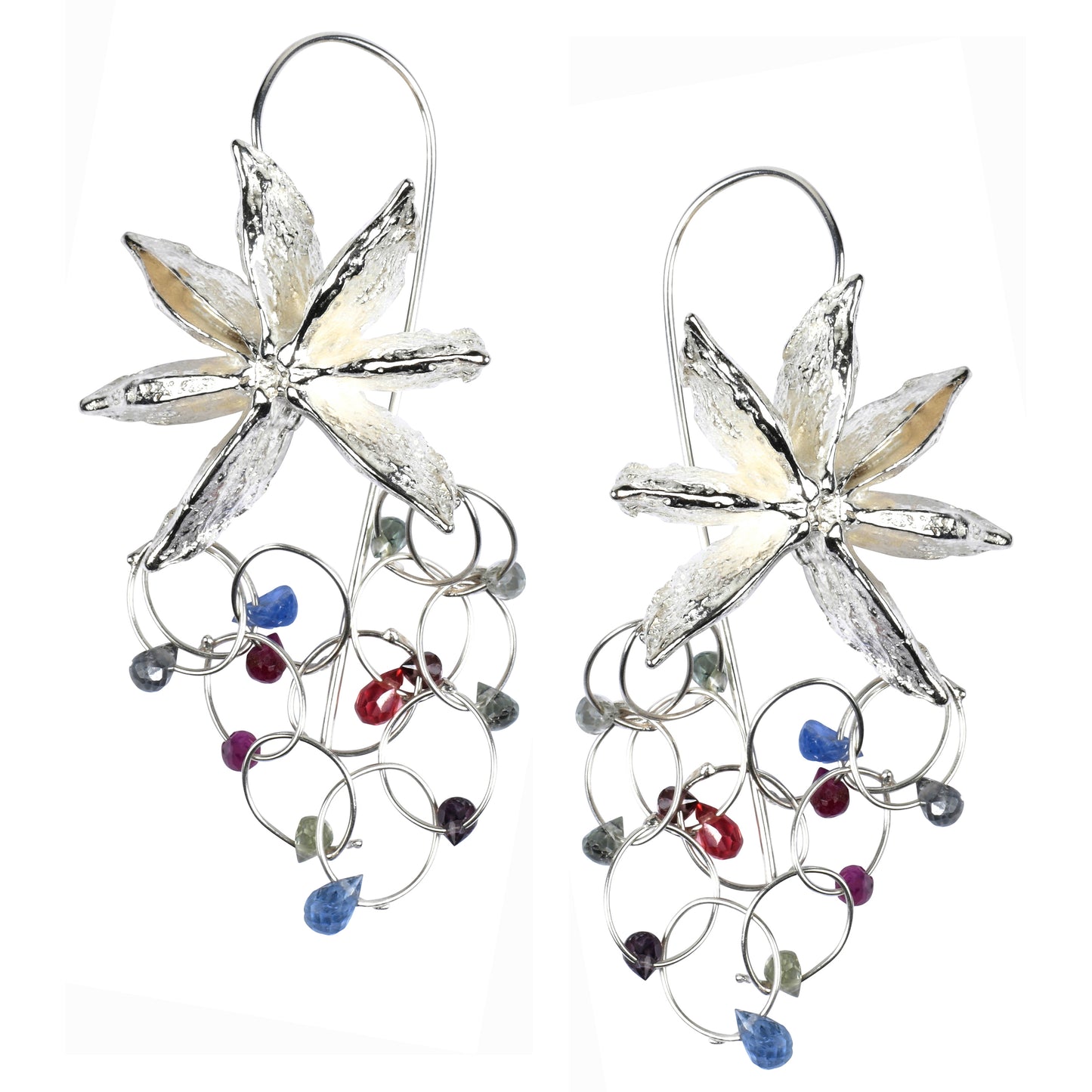 Star Anise Sapphire Earrings