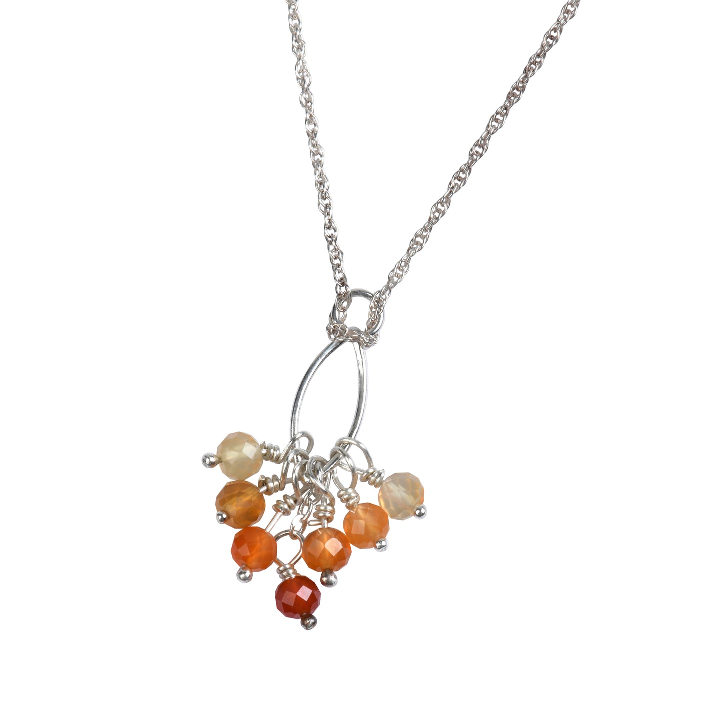 Coriander Necklace with Carnelian