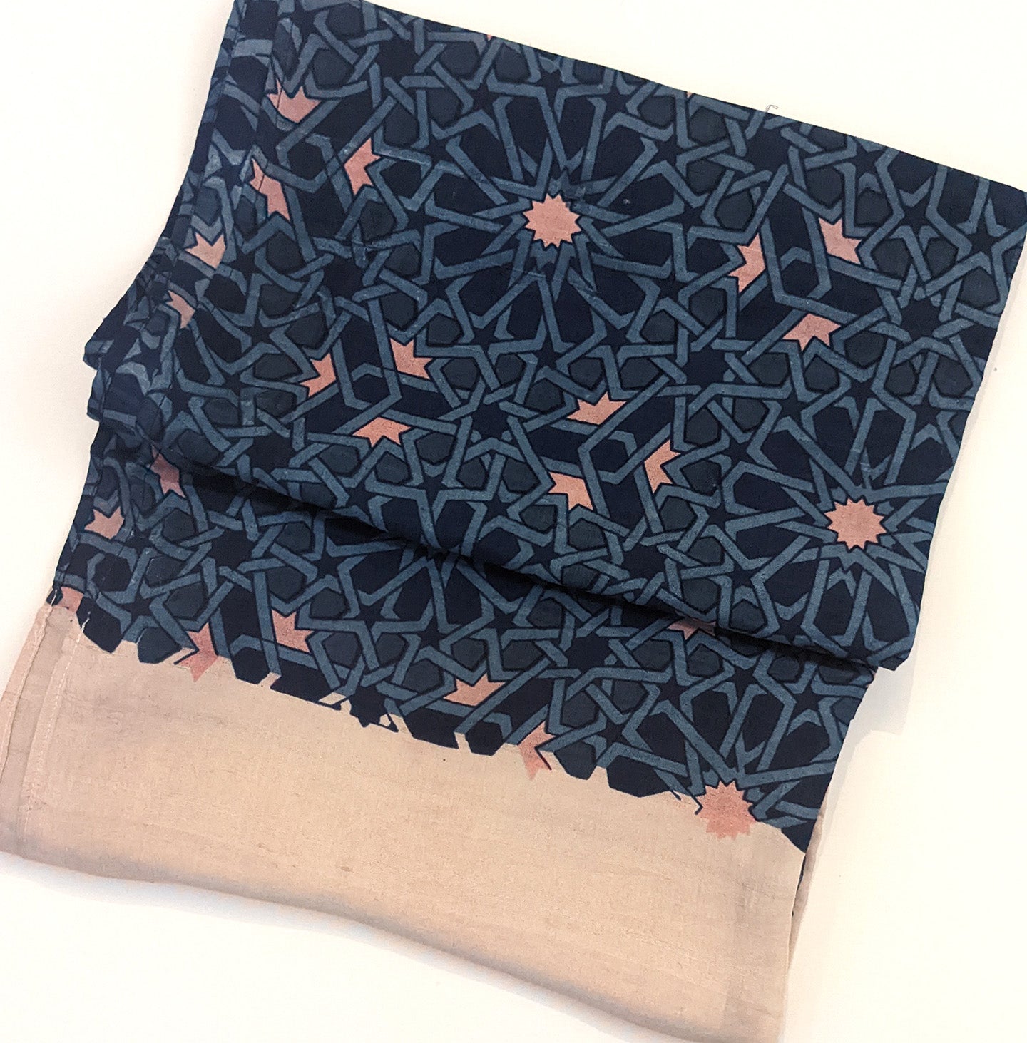 Blockprinted Silk Scarf - Mosaic