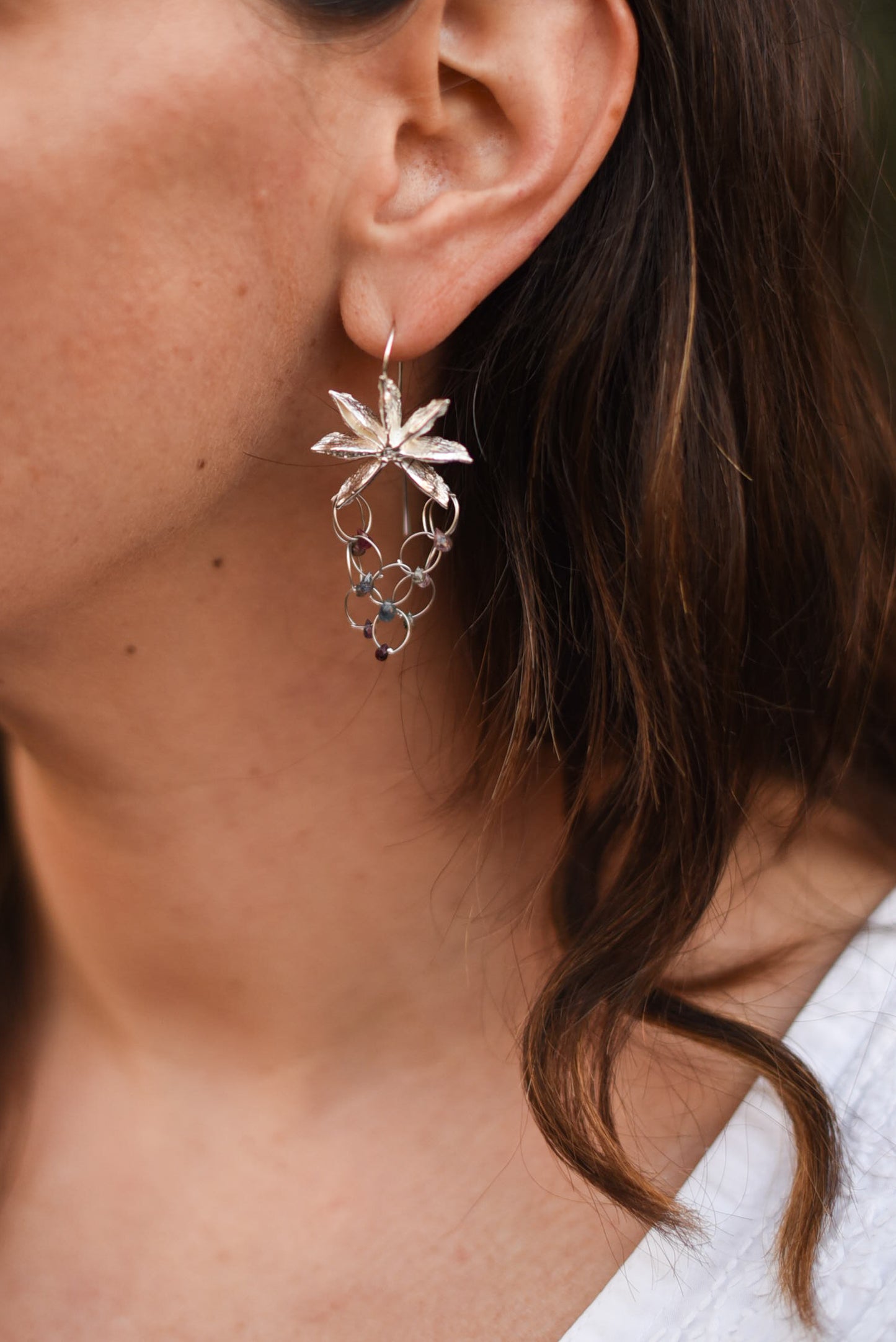 Star Anise Sapphire Earrings