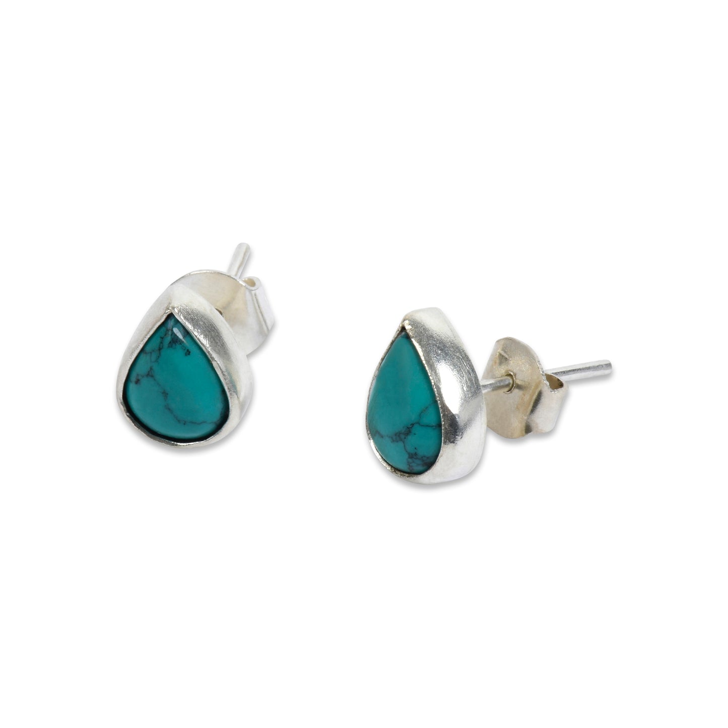 Nepali Turquoise Teardrop Studs