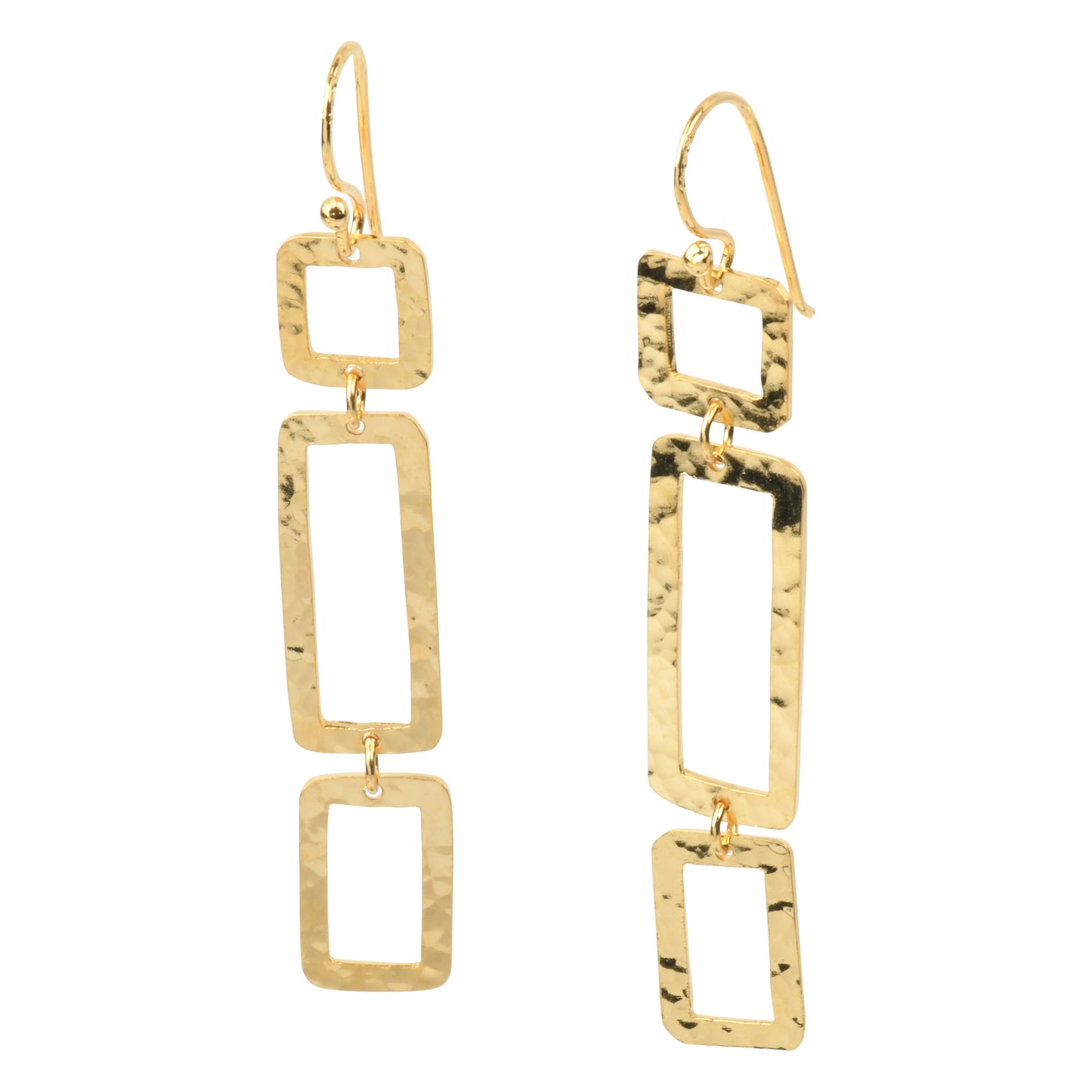 Priya Rectangular Gold  Earrings