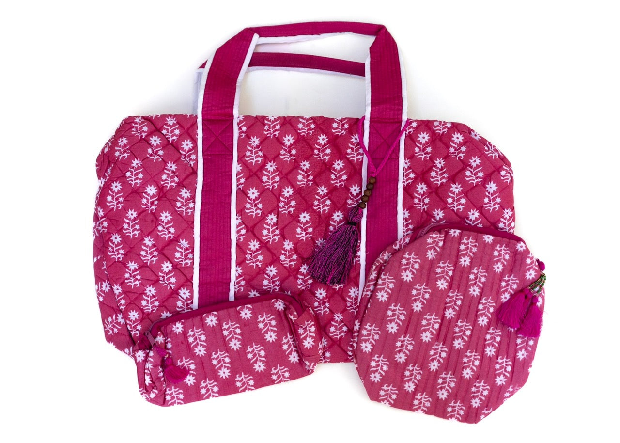 Weekender Trio Bags - Pink
