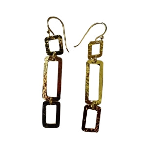 Priya Rectangular Gold  Earrings