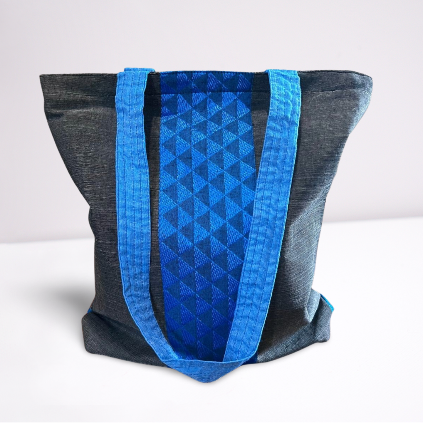 Market Tote Bag - Blue/Gray